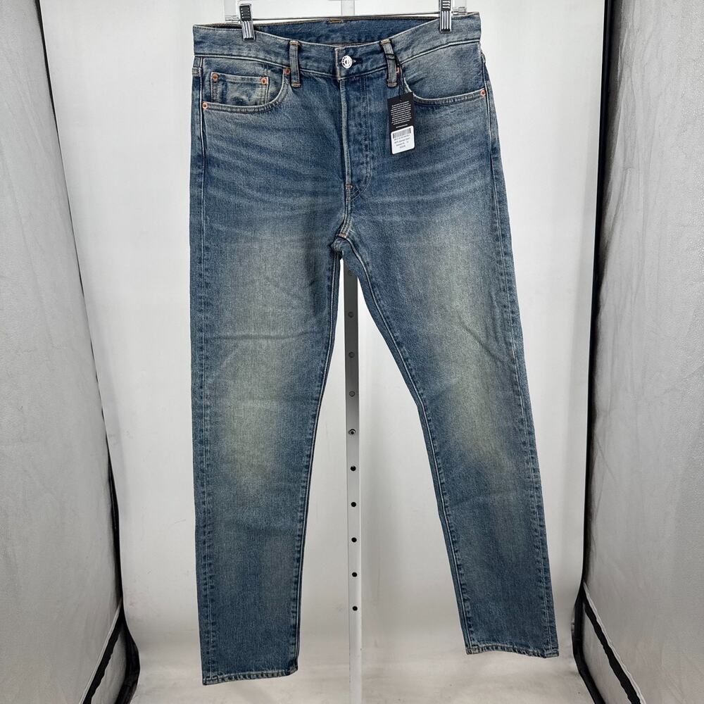 Buck Mason Jean Mens 31x34 Blue Japanese Denim Maverick Slim Light Wash M079 NWT